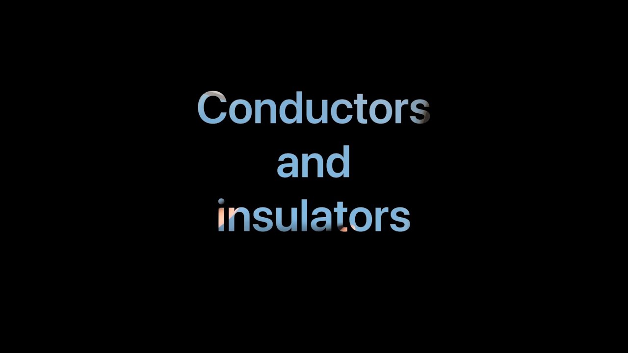 Conductors and insulators| #electric #current #education #teacher #conductors #iron #copper