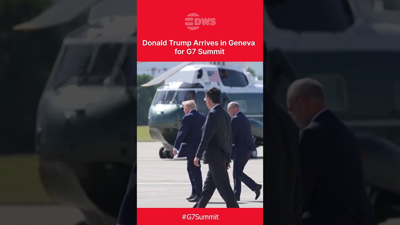 President Trump Lands in Switzerland for Crucial G7 Summit in France | DWS News | AC1C