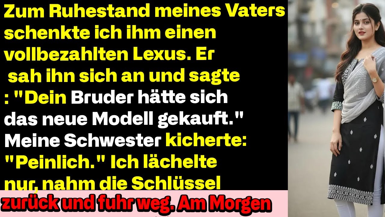 Zum Ruhestand schenkte ich meinem Vater einen Lexus – er sagte nur: „Dein Bruder hätte es besser