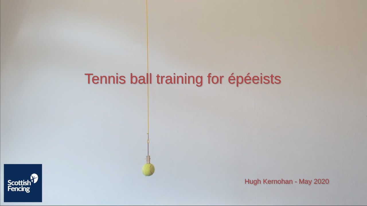 Tennis ball training for epee fencers