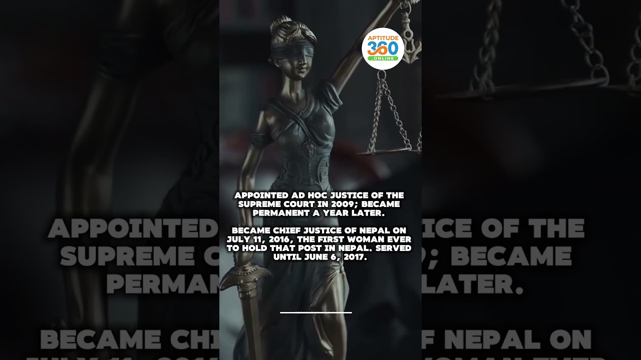 &ldquo;From Chief Justice to Nepal&rsquo;s First Woman Prime Minister .
