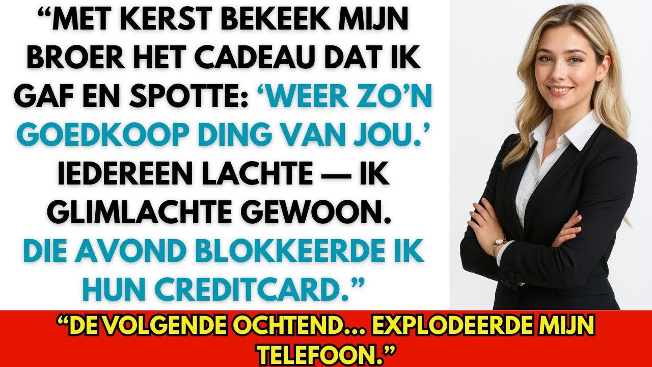 Mijn broer lachte mijn kerstcadeau uit: “Altijd goedkoop spul.” Toen deed ik dit…