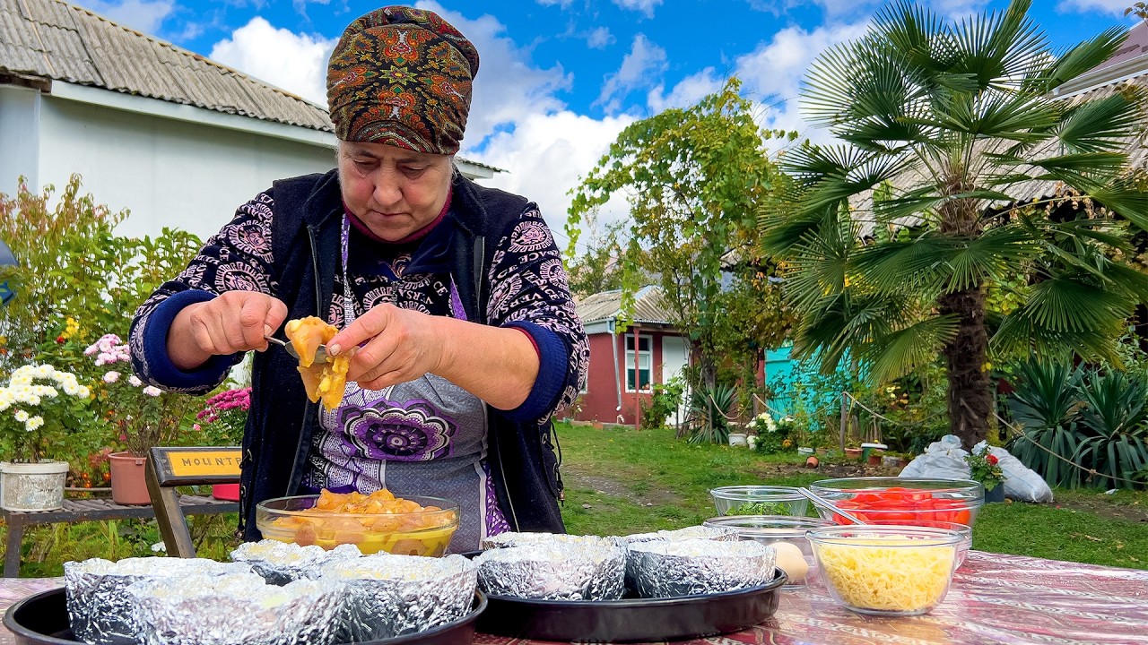 Grandma’s Special Vegetable Salad: A Unique Village Secret | Relaxing Rural Life ASMR