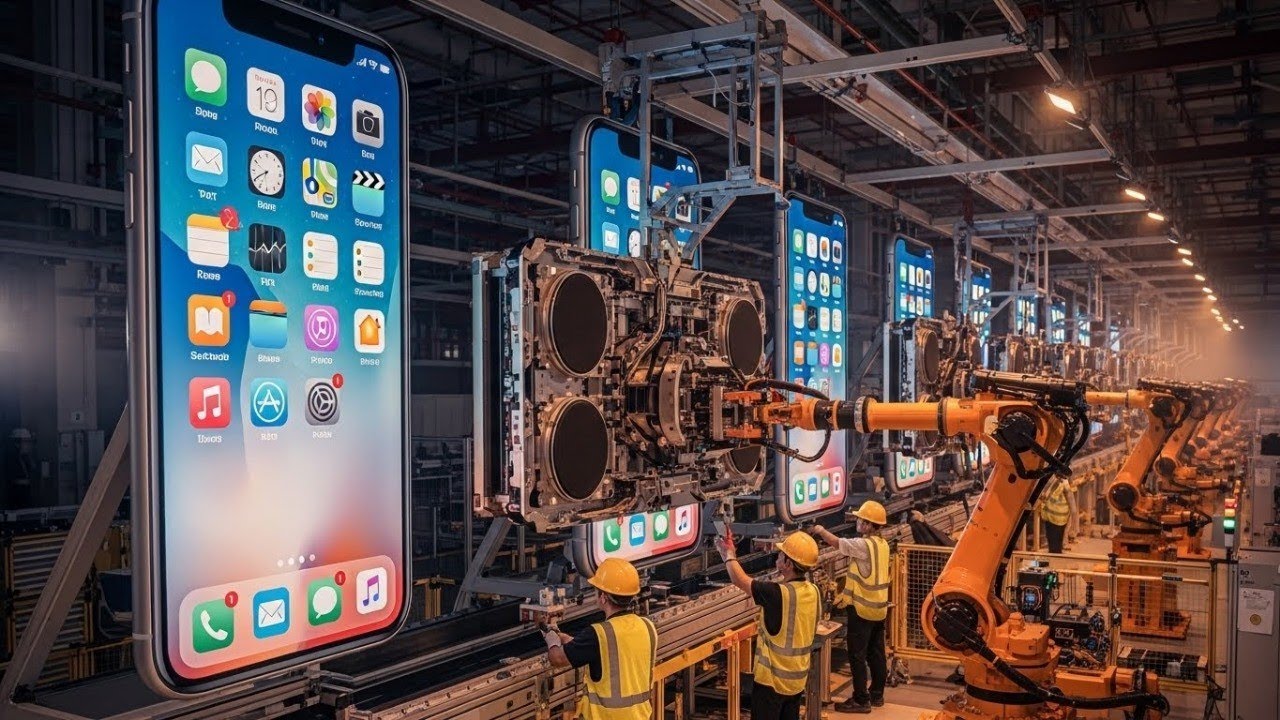 Inside the Apple iPhone Manufacturing Process &ndash; How iPhones #factory #process 