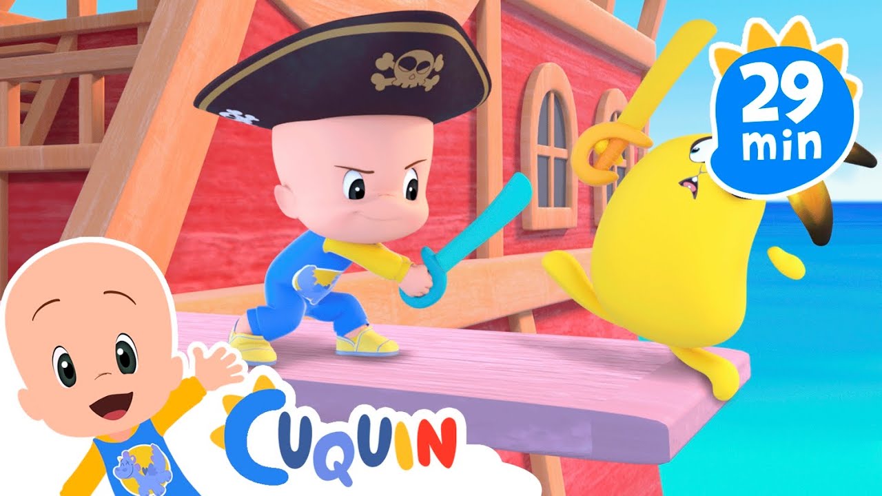 Cuquin's pirate surprise treasure chests | Cleo & Cuquin Educational Videos for Children