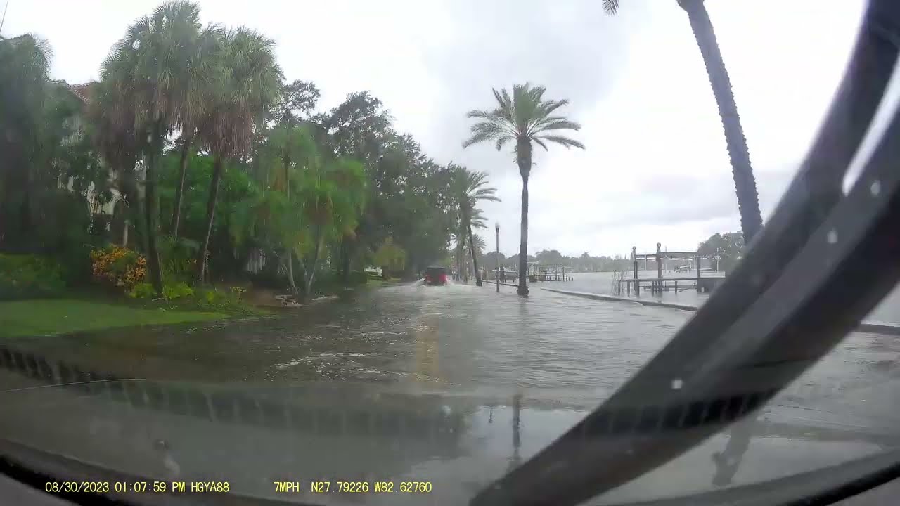 Land Cruiser and Jeep Crossing Flooded Snell Isle