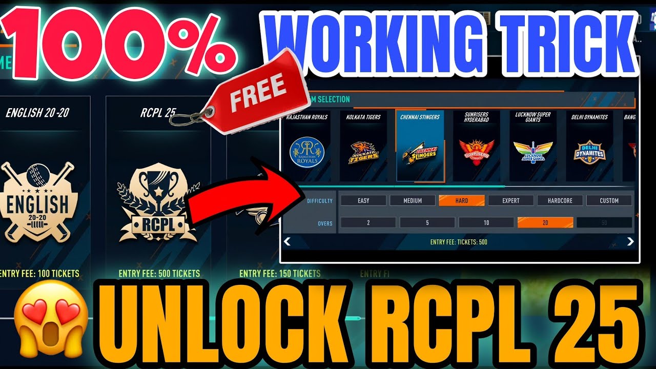 How To Unlock RCPL 25 in Real Cricket 24 FREE!! 100% Working Trick With Proof 🔥 Free Ticket & Coins