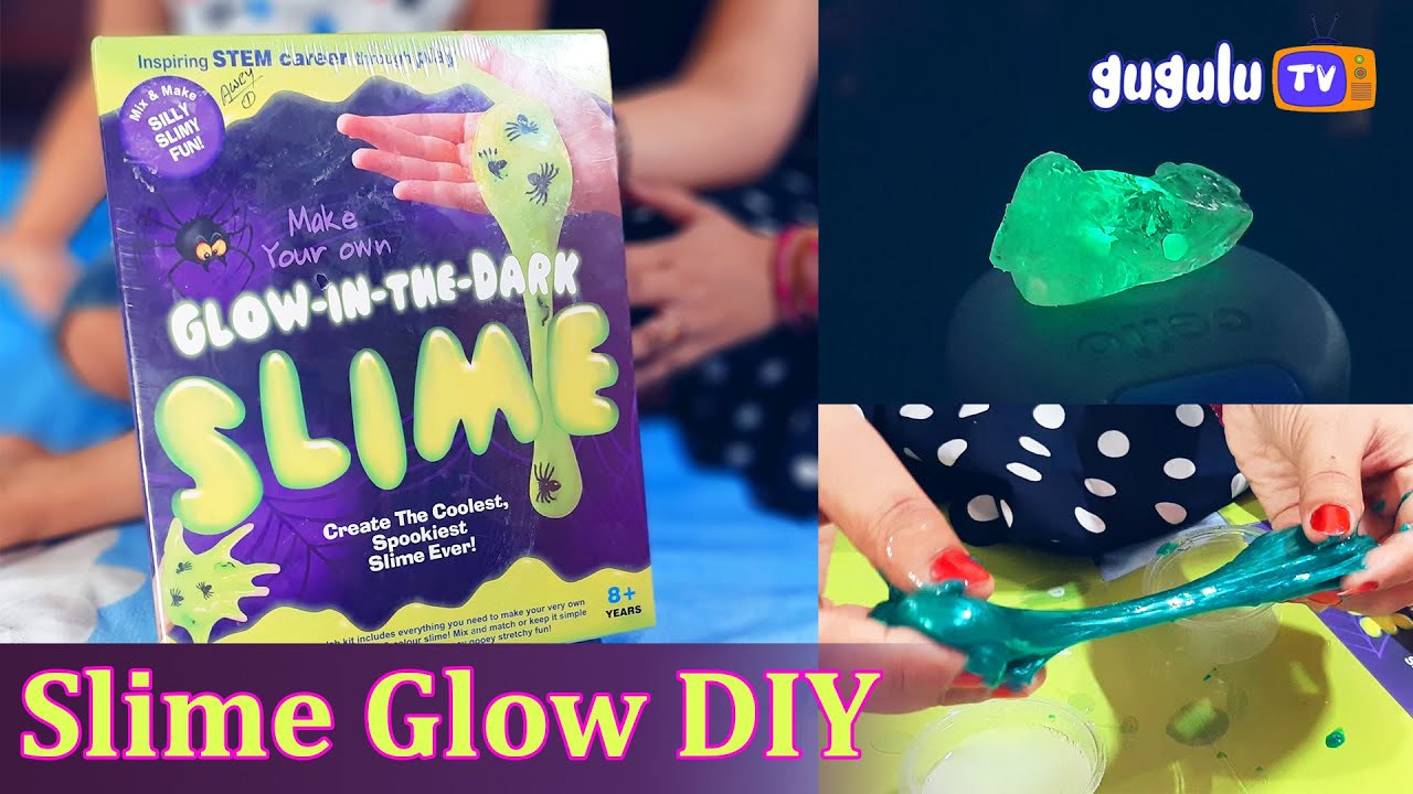 How to make Glow In The Dark Slime DIY Toy | Slime Making Experiment
