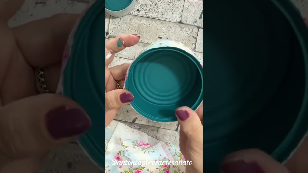 DIY Como transformar lata de atum em porta bijou #diy #artesanato 
