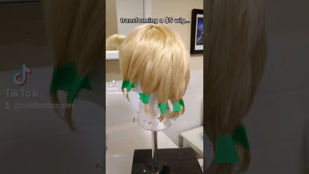how i style the cheap wigs 😂 #cosplay #cosplayer #wigs #got2b #wigstyling #cosplaywig