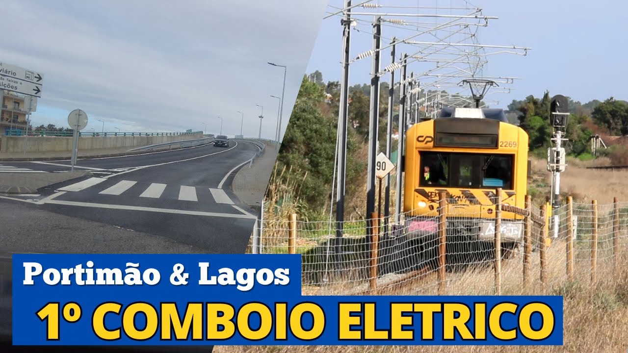 CHEGADA DO 1º COMBOIO ELÉCTRICO A LAGOS | Novo Viaduto de Portimão