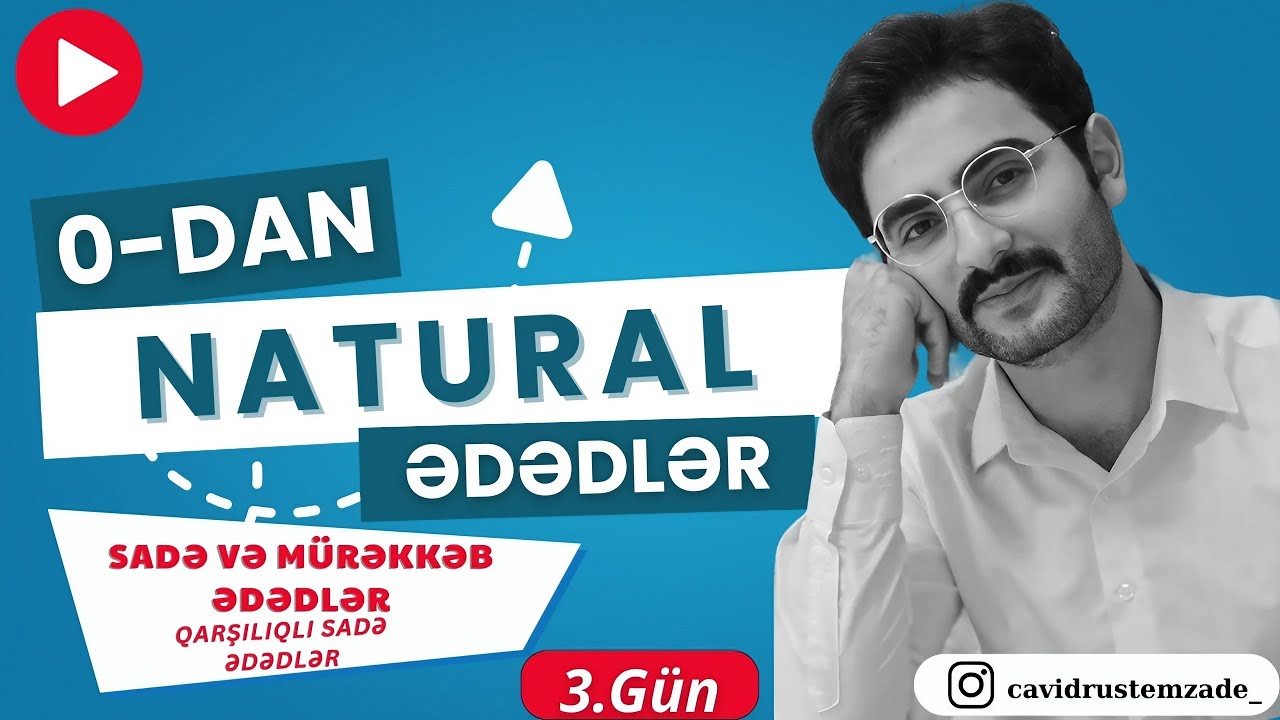NATURAL ƏDƏDLƏR l Dərs izahı 3 bölüm l Sadə və Mürəkkəb ədədlər.ICavid Rüstəmzadə