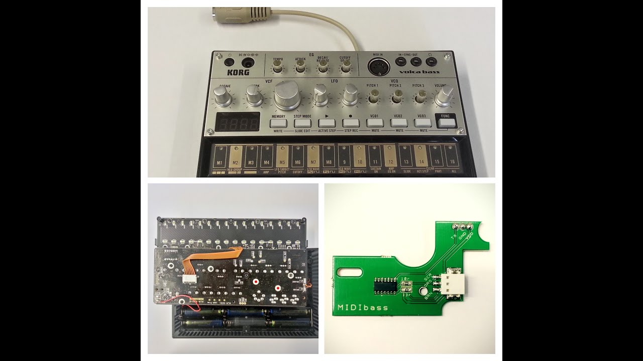 KORG Volca Bass - MIDIbass MIDI mod Installation Video