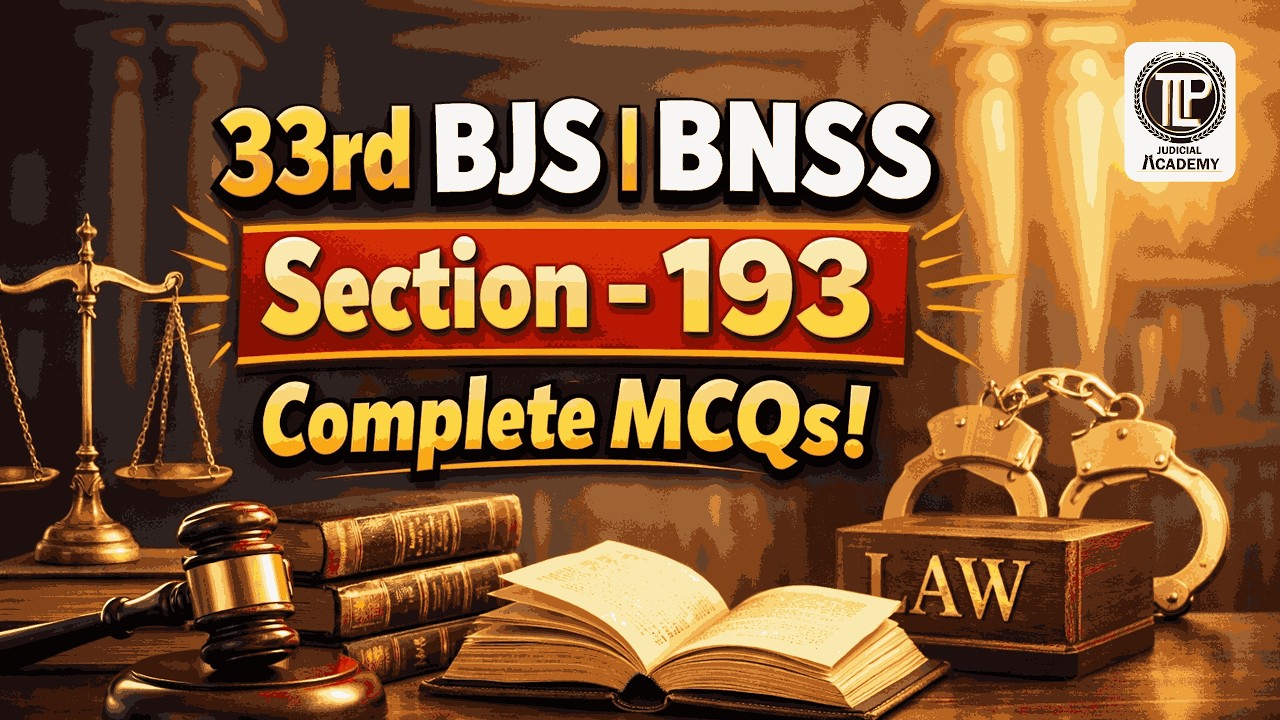 BNSS- SEC- 193 ONWARDS MCQs | #tlpacademy |