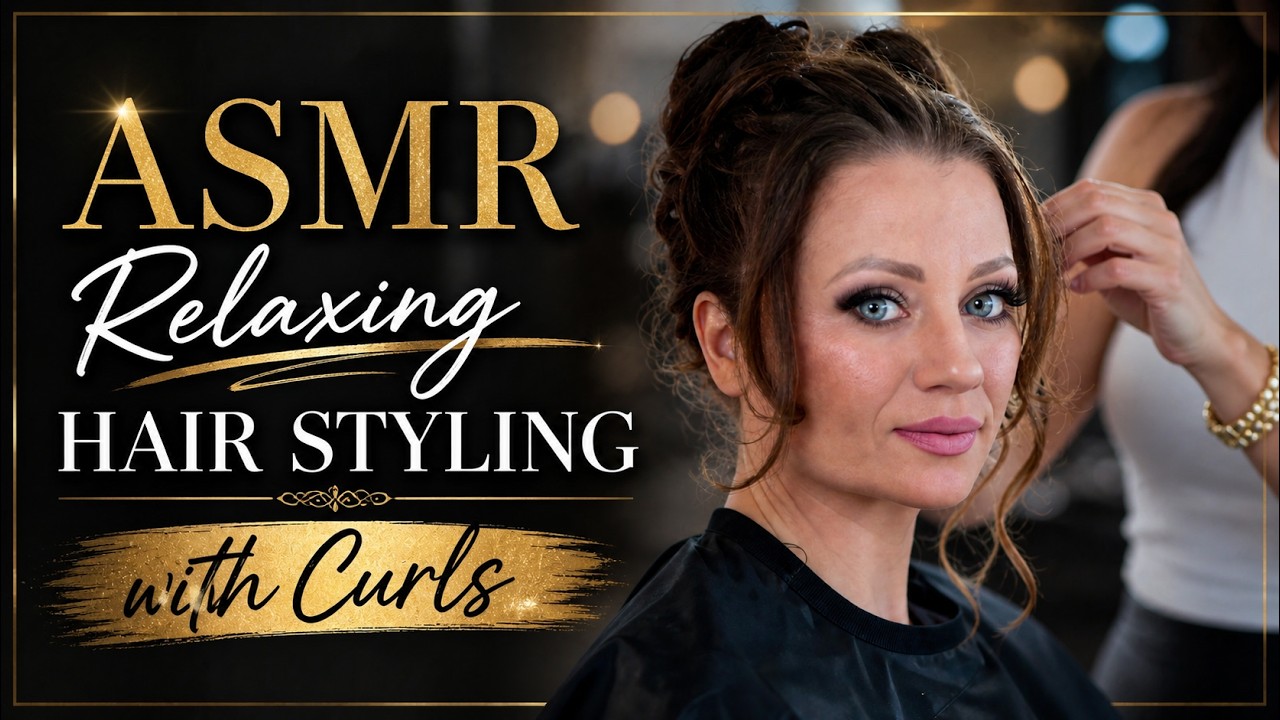 ASMR Relaxing Hair Styling with Curls