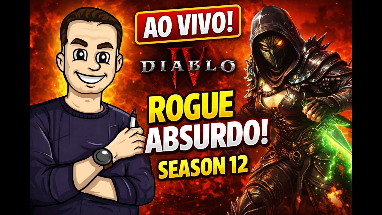AO VIVO 🔥 ROGUE ABSURDO NA SEASON 12 | Diablo 4 Endgame