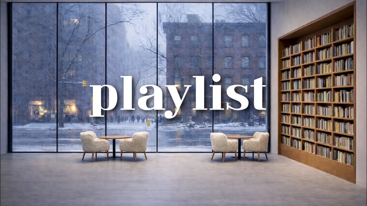Cafe Playlist ☕ 눈 오는 뉴욕 카페에서 듣기 좋은 잔잔한 음악 | Cozy Music for a Snowy Day in a New York Cafe