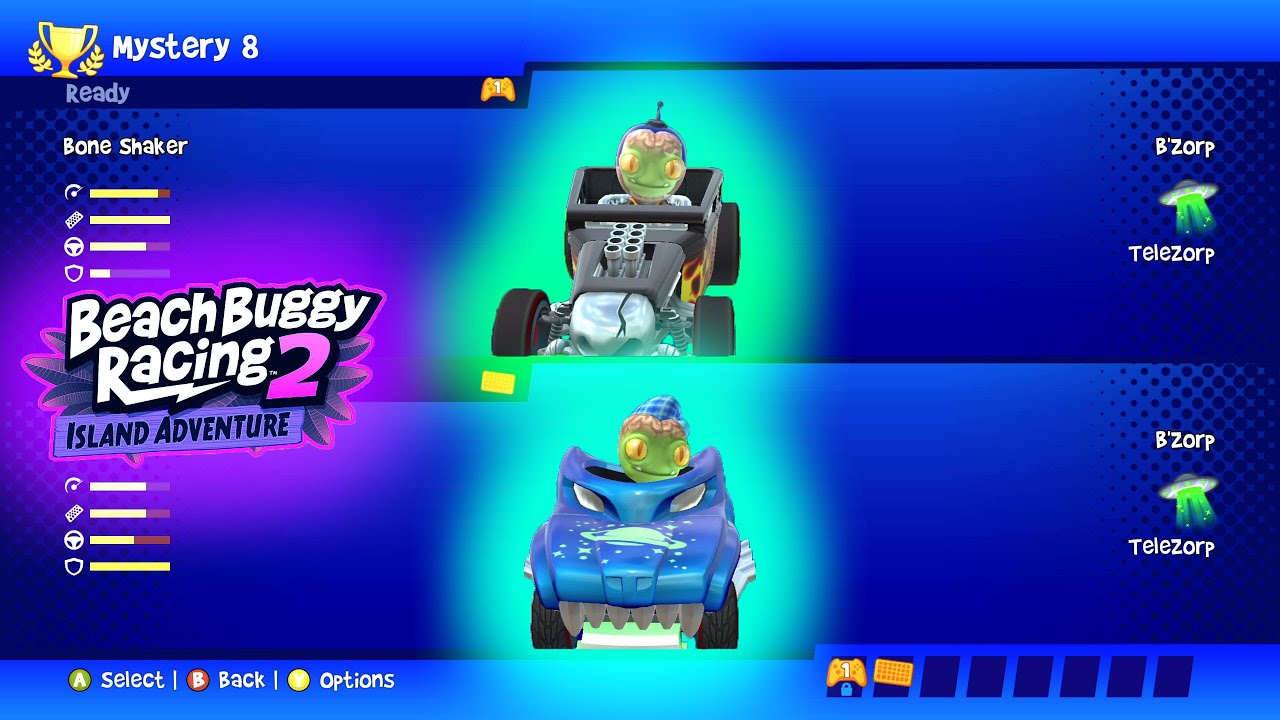 B'Zorp ft Bone Shaker vs B'Zorp New Outfit ft Hotweiler - Beach Buggy Racing 2 Island Adventure
