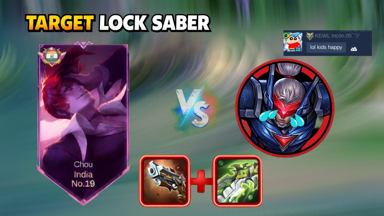 TARGET LOCK SABER 😈 | Chou India No.19 DESTROYS Him (One-Shot Build)