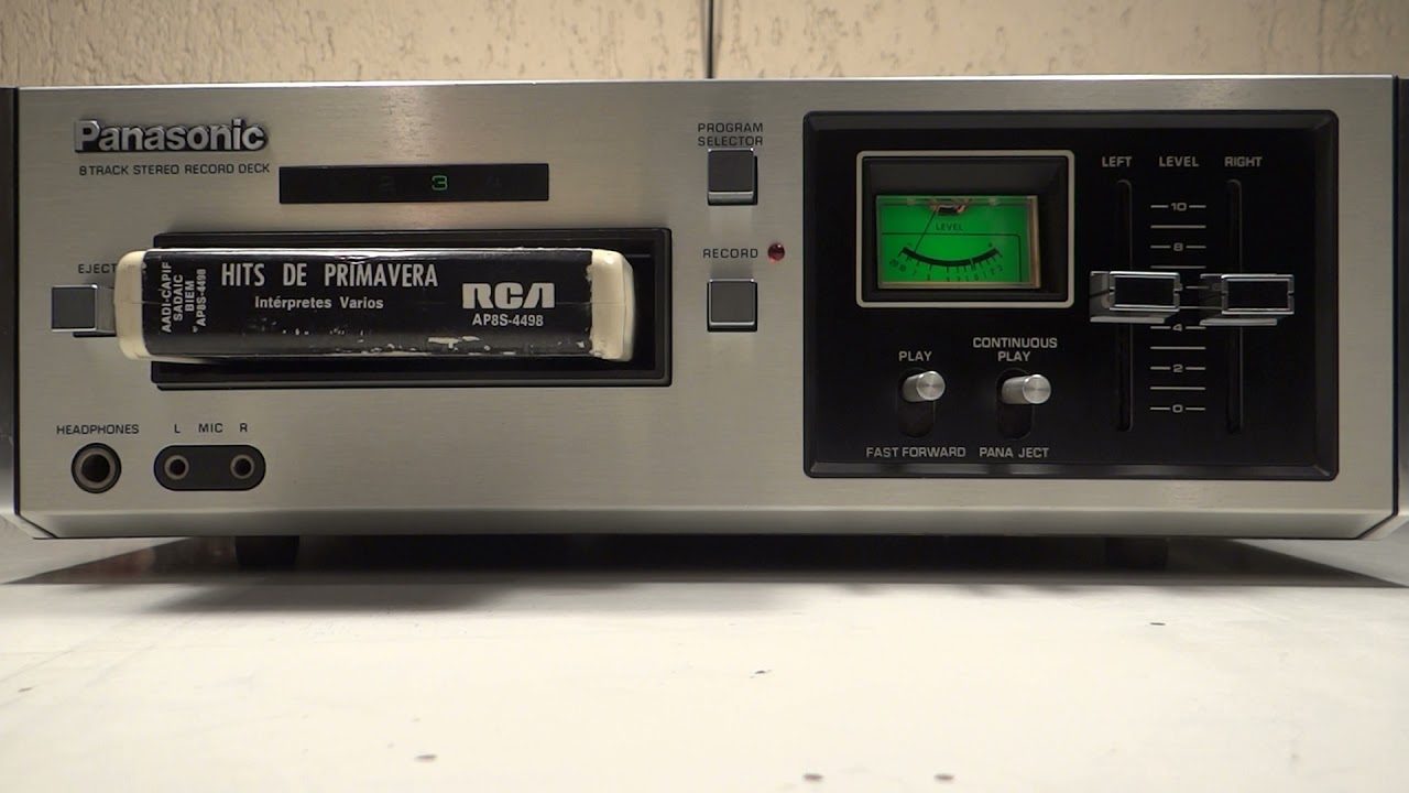 PASAMAGAZINES 8 TRACK TAPE PLAYER PANASONIC RS-805US JAPAN 1973 ARTISTAS VARIOS
