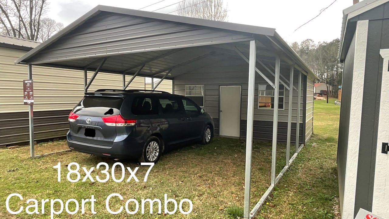 18x30x7 Carport Combo