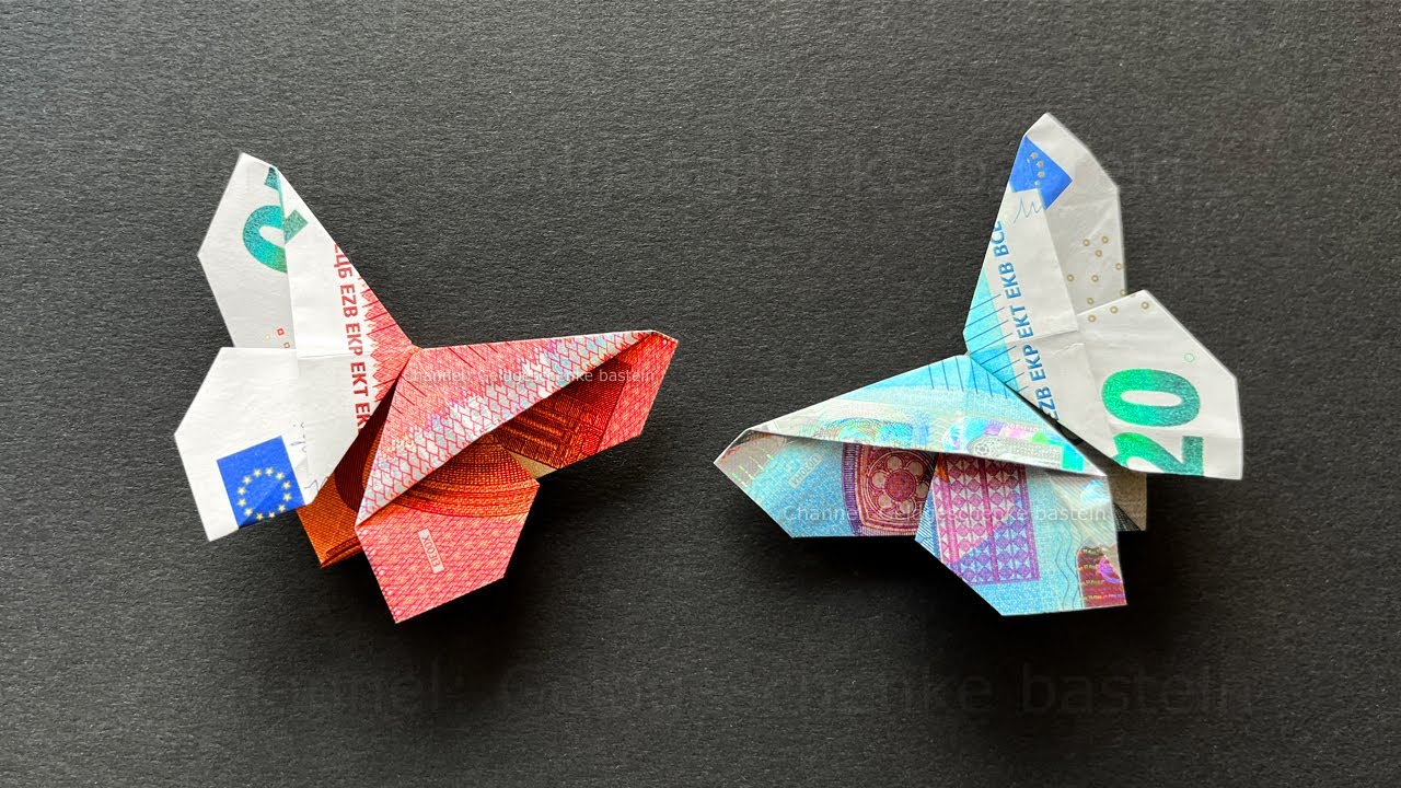 Geldscheine falten Schmetterling - Geld falten zur Hochzeit 🦋