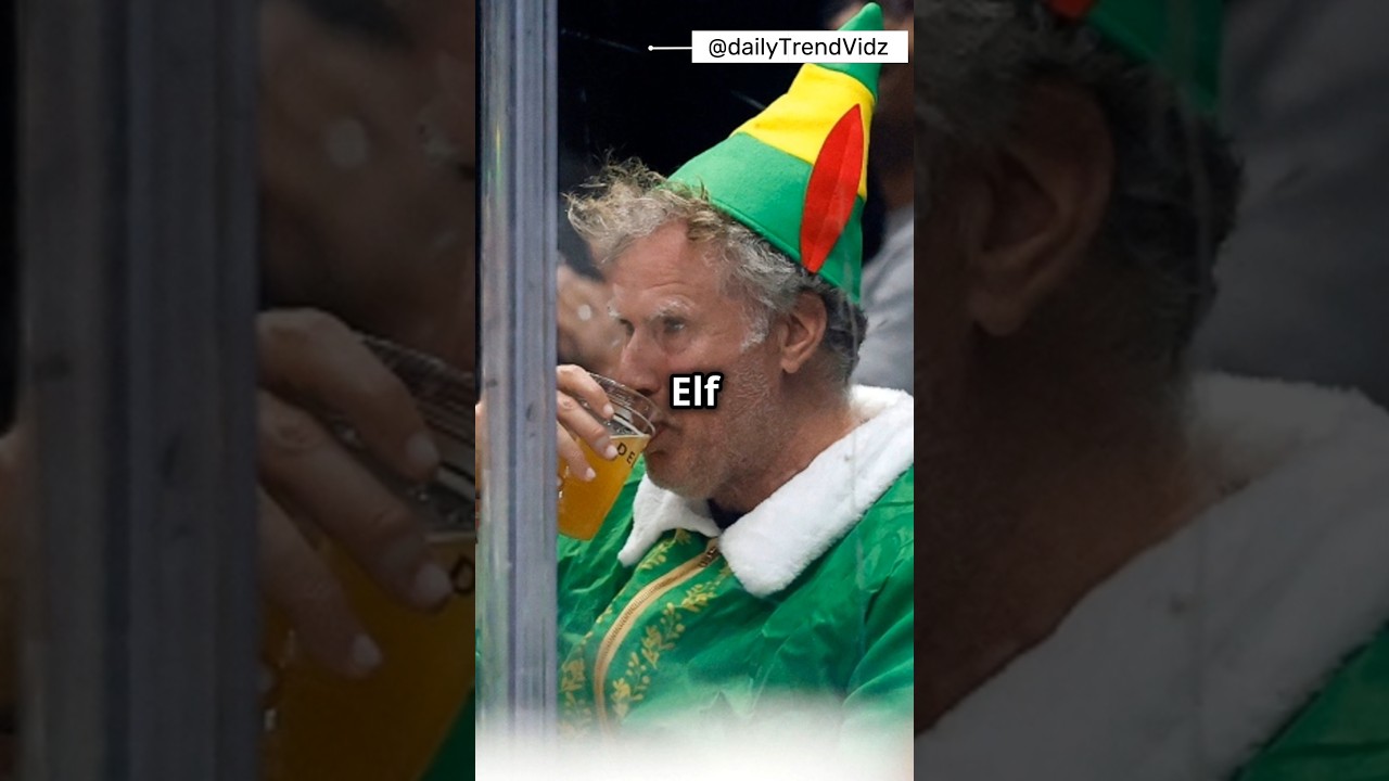 Will Ferrell's Grumpy Buddy the Elf at NHL Game 