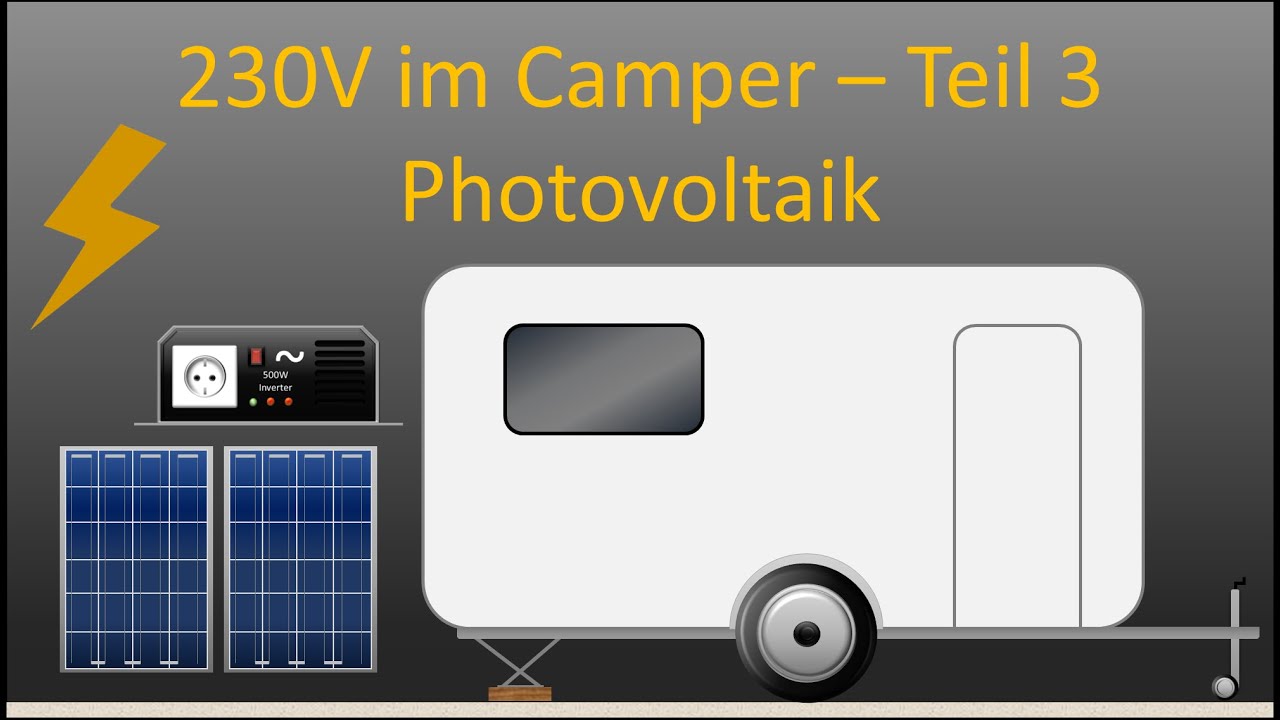 230V im Camper - Teil 3 – Autarke Stromversorgung mit einer Solar-/PV-Anlage – So geht es richtig!