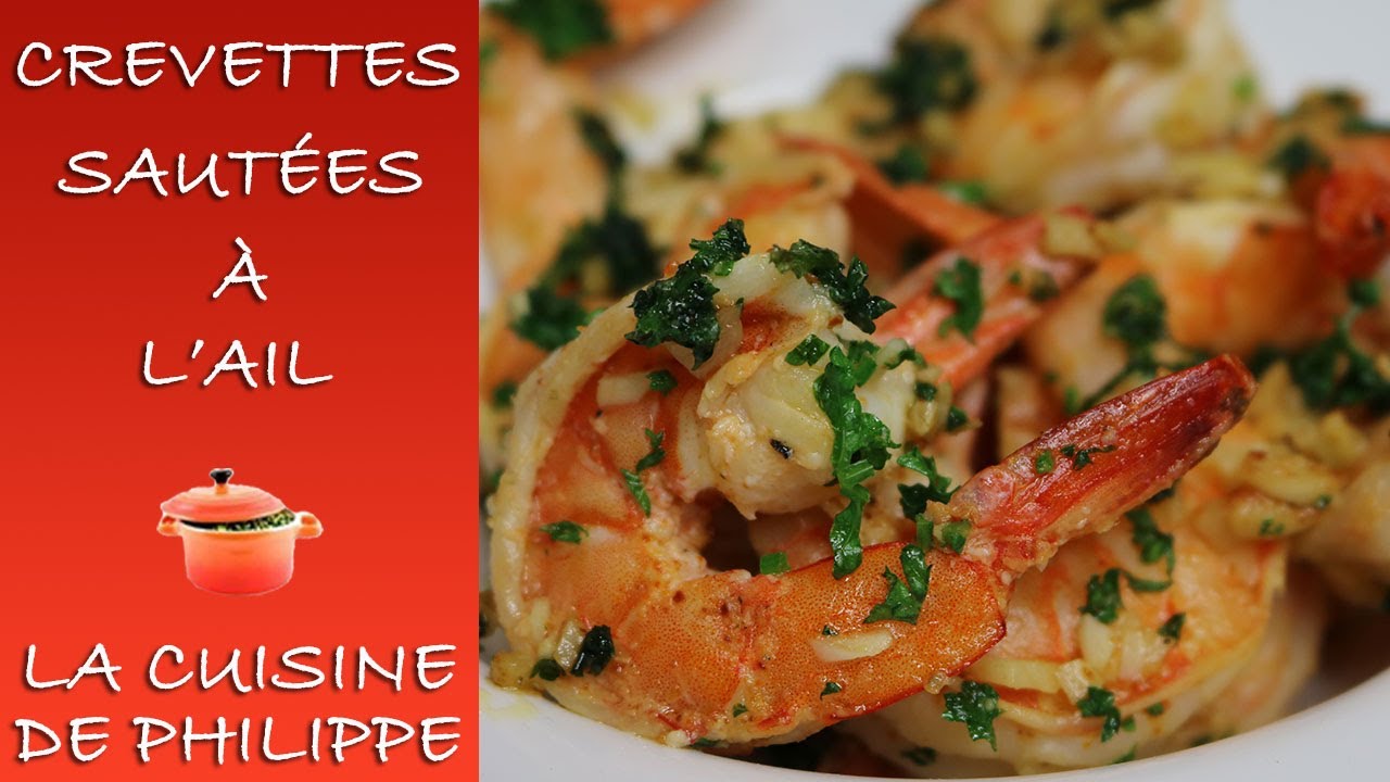 Crevettes sautées à l'ail