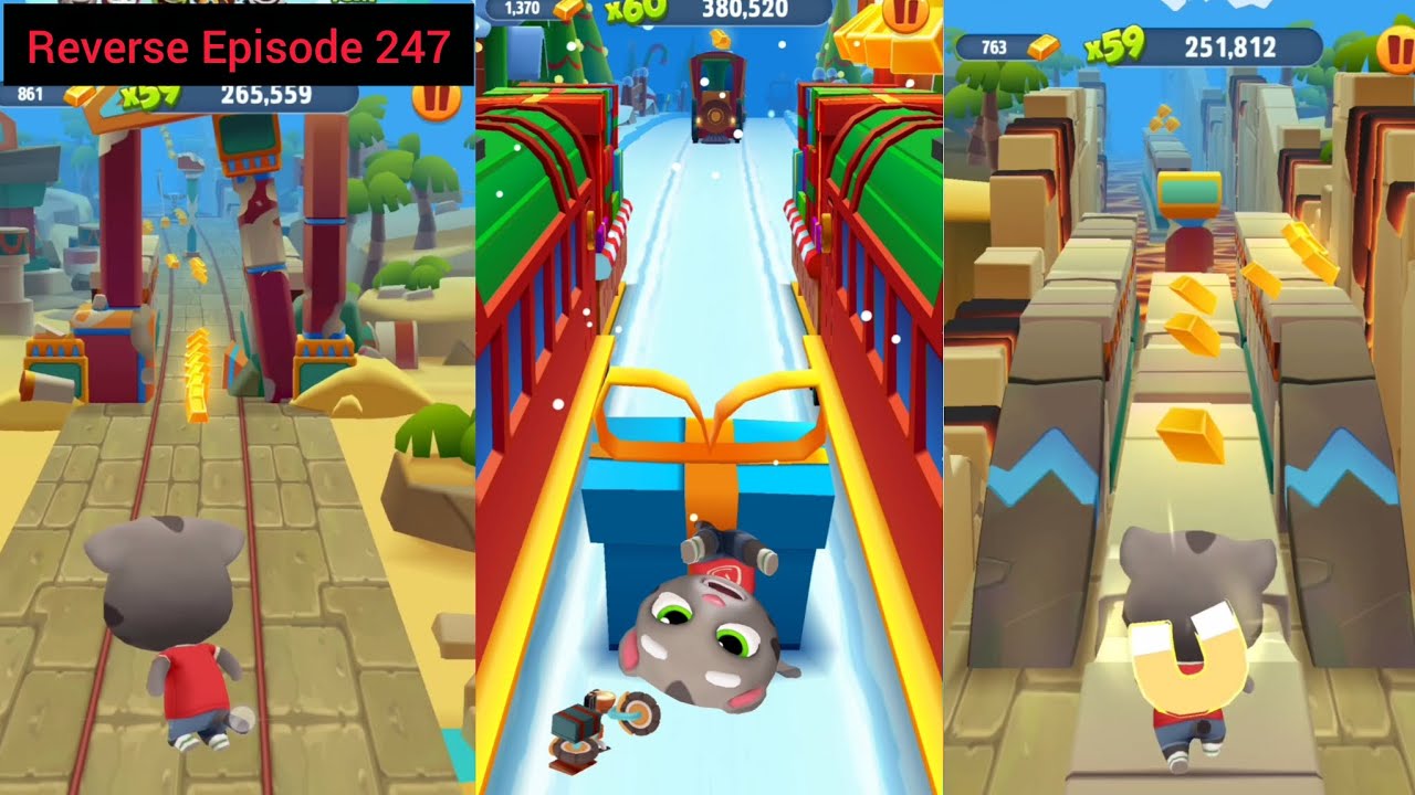 Talking Tom Gold Run Cool Reverse Android gameplay Walkthrough Episode 247