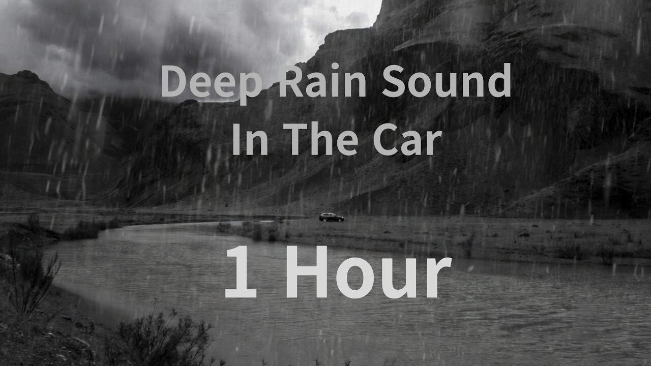 Car Interior Rain Sounds For Sleep | 1Hour