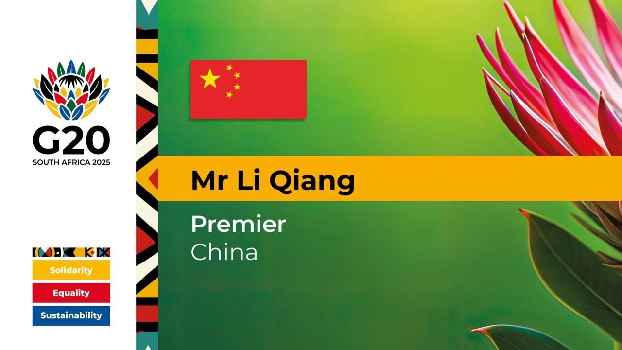 Arrival of Mr Li Qiang :Premier China | G20 South Africa 2025