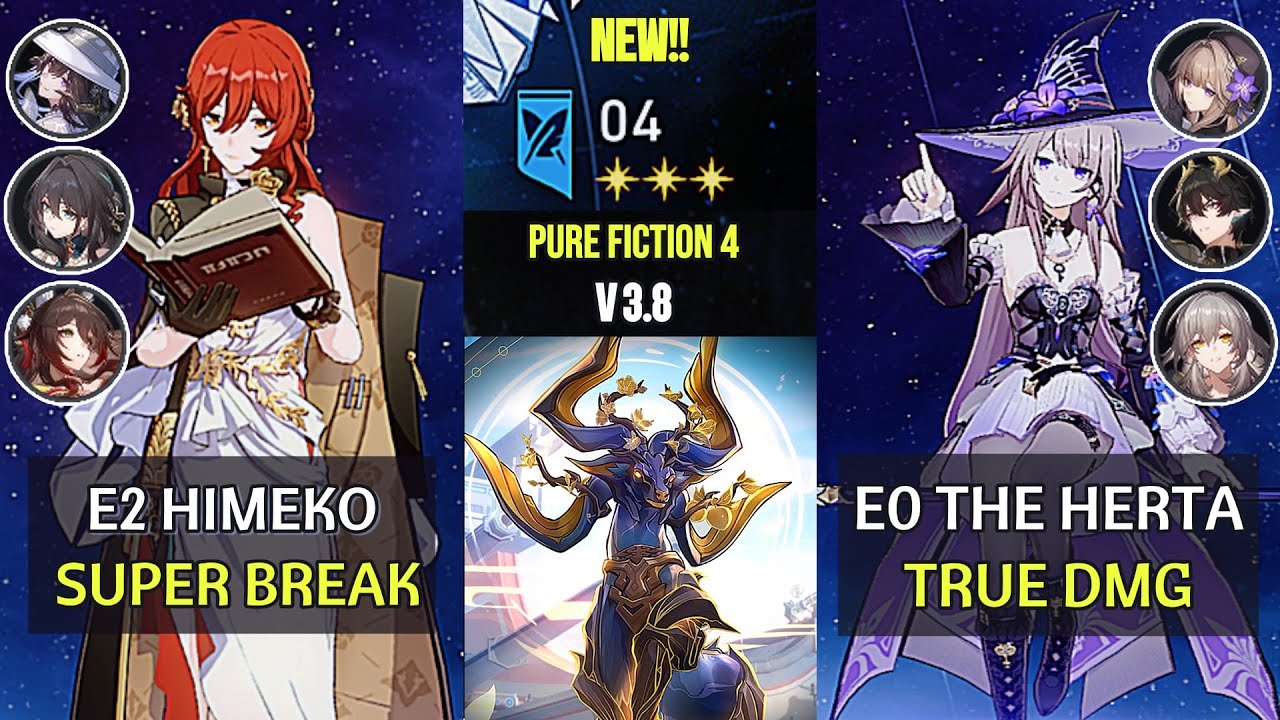 E2 Himeko Super Break & E0 The Herta True DMG | Pure Fiction 4 | Honkai Star Rail 3.8