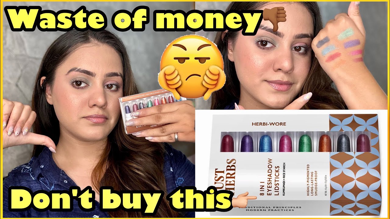 Just herbs 8 in 1 eyeshadow review + demo | Total waste of money👎🏾 Do not buy | kp styles