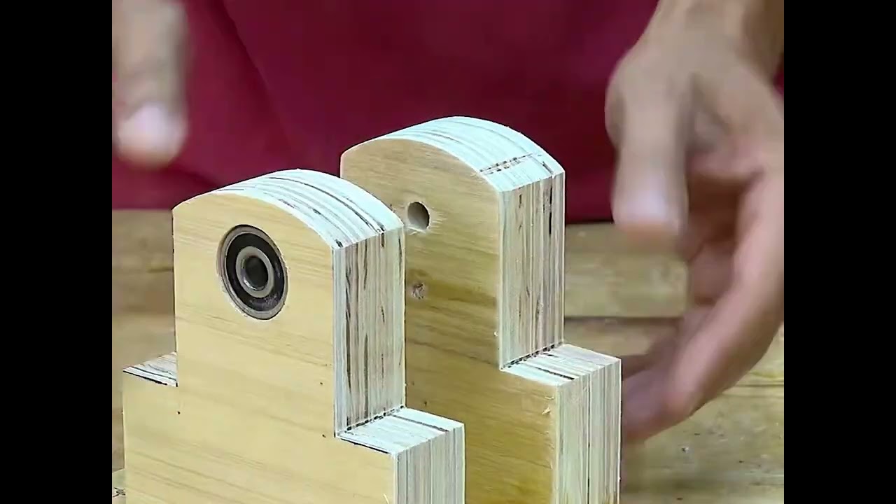 Woodworking tips and hacks transform water pump into dish sander.