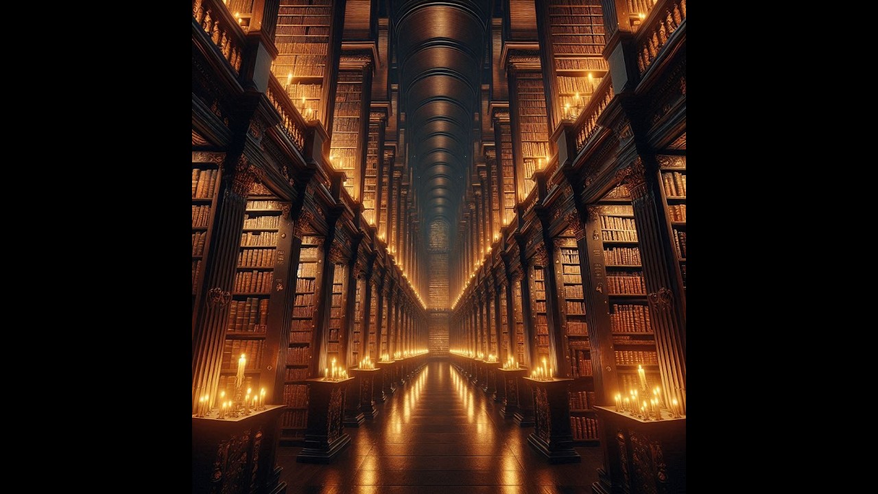 Night in the Grand Archive — 2 Hours of Dark Academia Study Music (Piano & Strings)