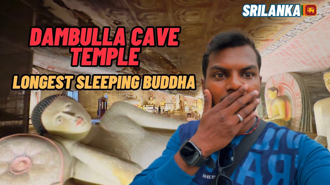 Longest Sleeping Buddha 😮 | Dambulla Cave Temple |Srilanka |Tamil Travel vlog 4K | Fly With Vicki