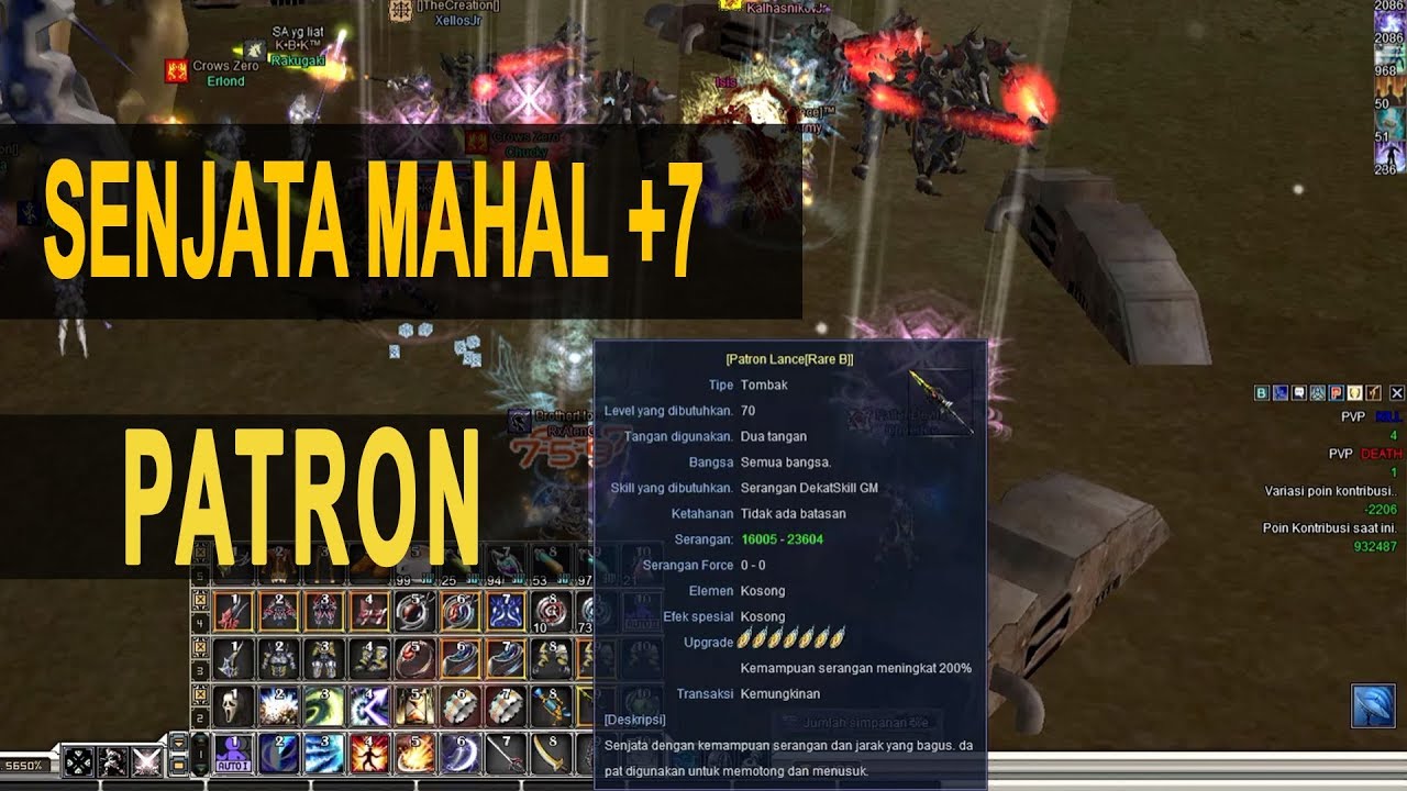 WAR PAKE SENJATA MAHAL+7 - TEMPLAR 80 TIM SERANG RF ONLINE