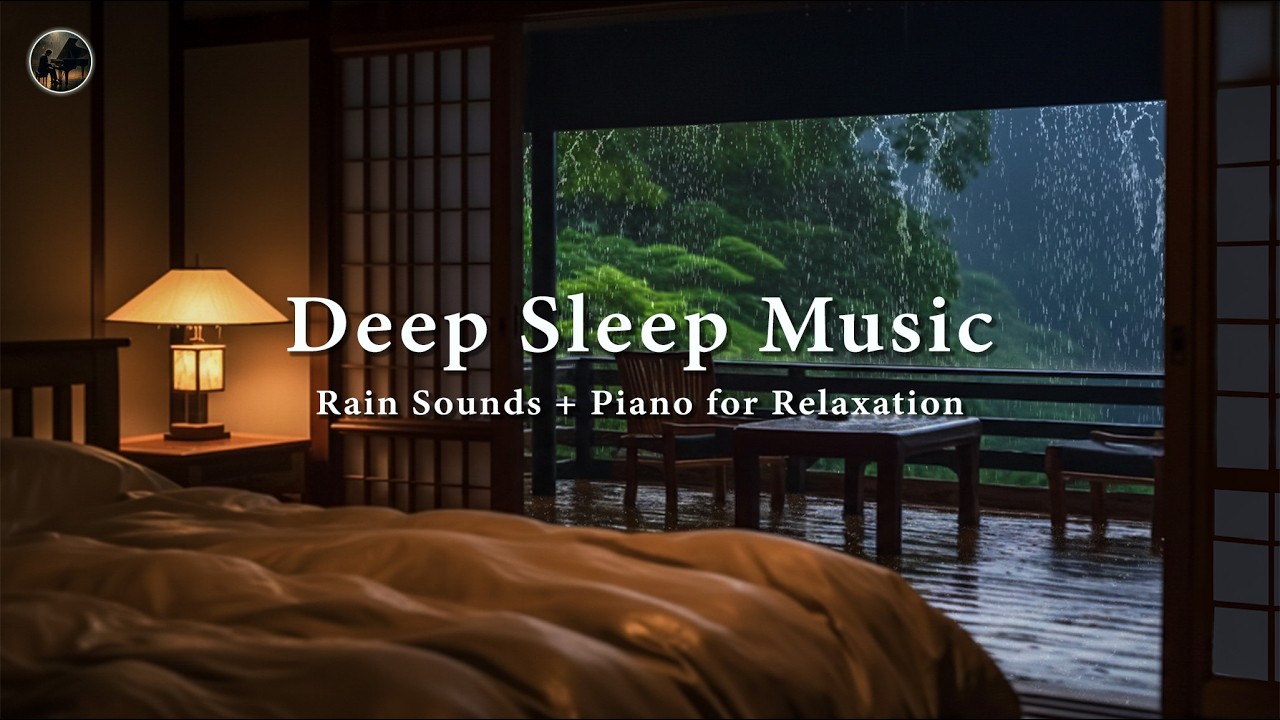 Relaxing Music & Rain Outside the Window 🎶 Peaceful Piano with Rain Sounds, Meditation Music
