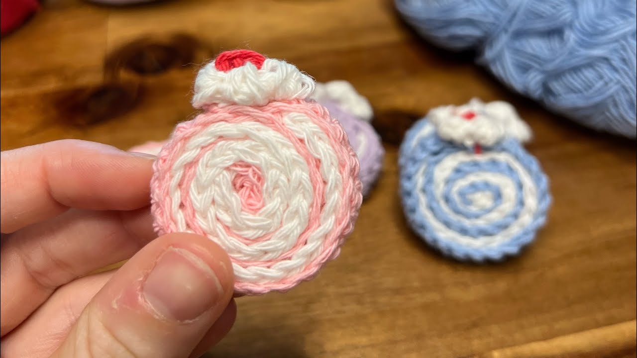 Mini Roll Cake Crochet Tutorial 