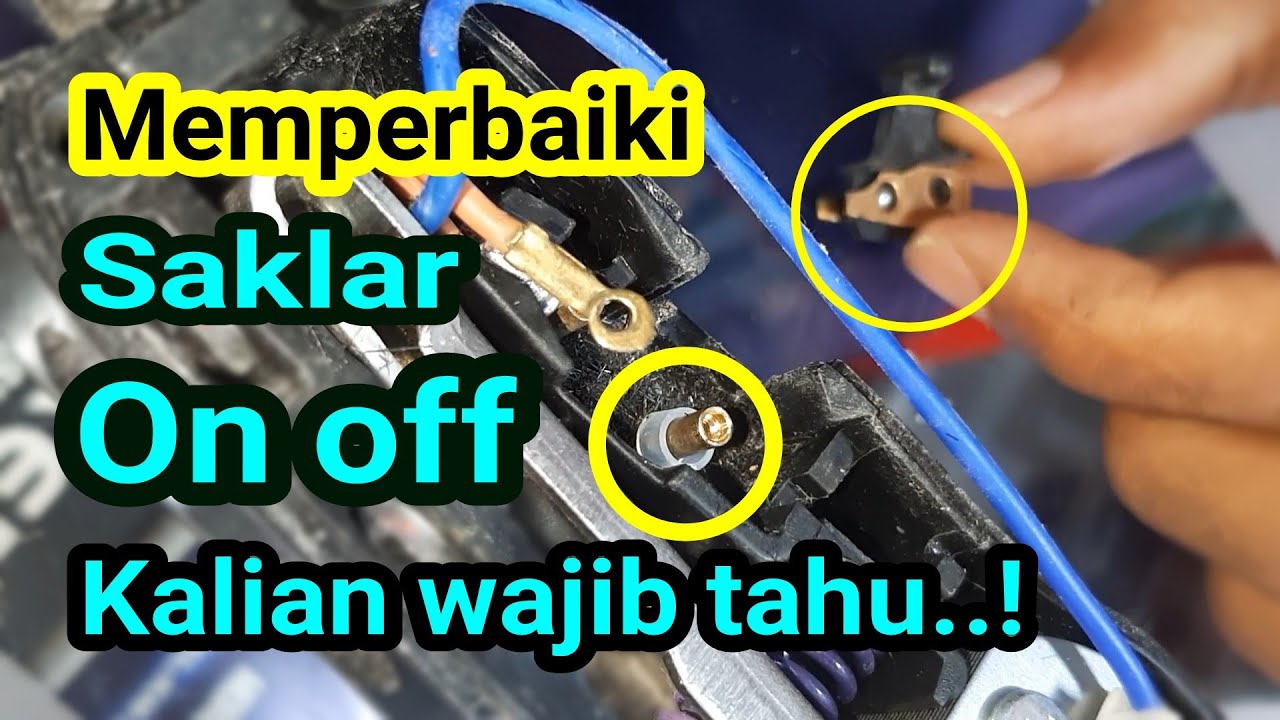 cara memperbaiki saklar on off mesin cukur yang rusak tanpa biyaya..