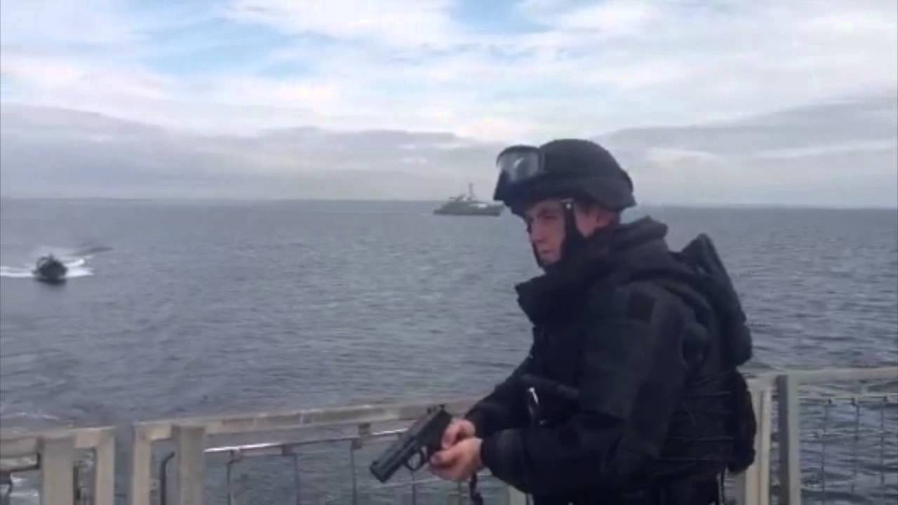 Irish Naval Service exercise off the Cork coast
