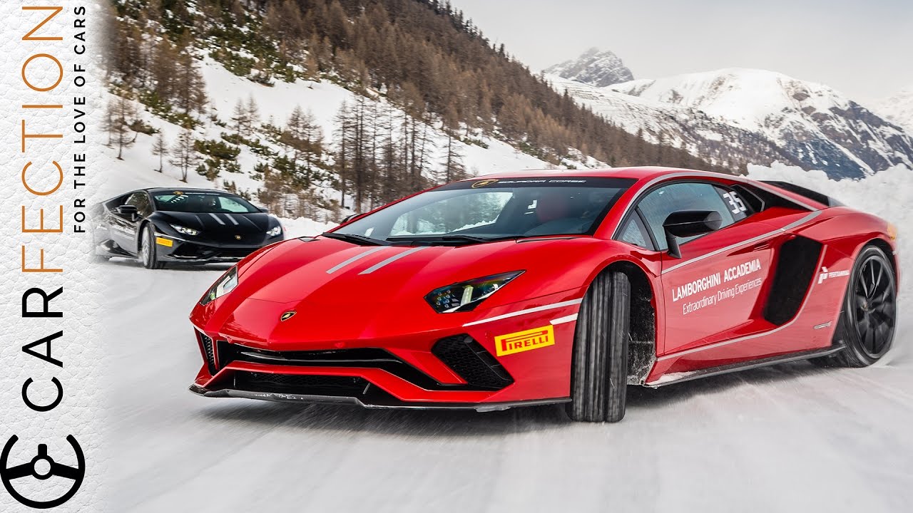 Lamborghini Aventador S: Sideways In The Snow - Carfection