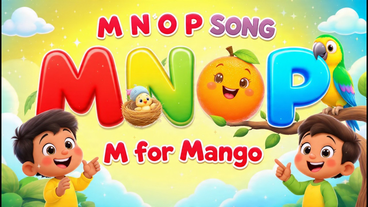 MNOP Song for Kids | M for Mango N for Nest | Alphabet Learning Video | Baby Genius India.