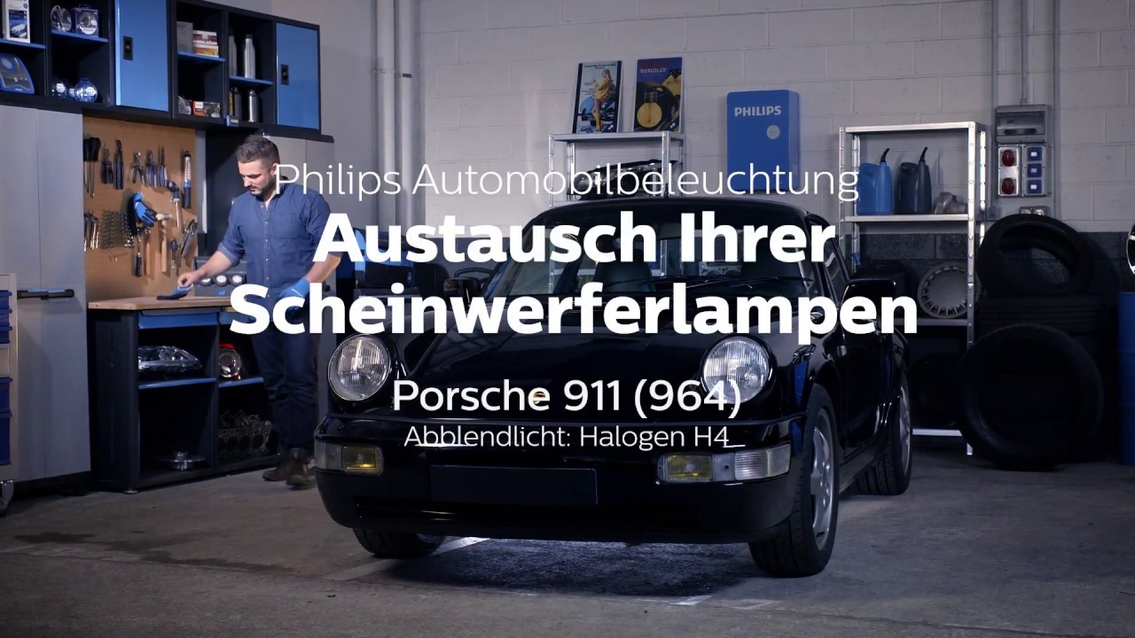 PHILIPS AUTOMOBILBELEUCHTUNG - Austausch der Scheinwerferlampen an Ihrem Porsche 911 (964)