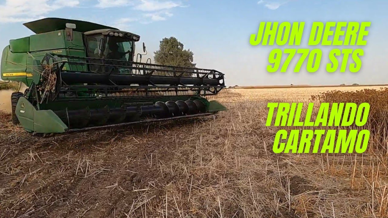 Jhon Deere 9770 sts, trilla de Cartamo en el Valle del Mayo ✔️