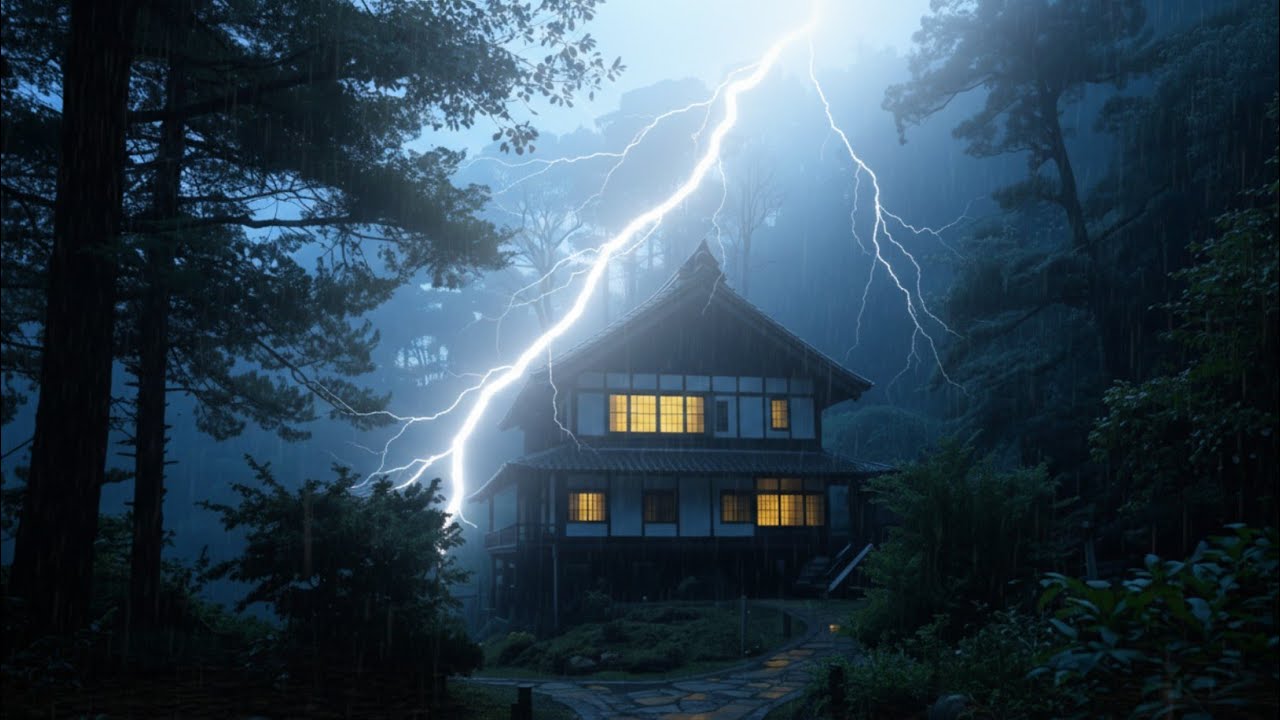 HEAVY RAIN AND THUNDER SOUNDS – Massive Night Storm for Deep Sleep 1