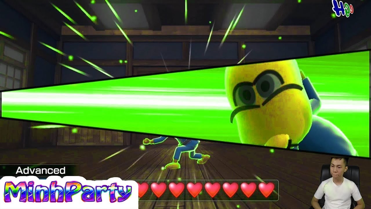 Wii Party U Minigames Gameplay Dojo Domination Yoshi Gameplay @MINH PARTY U