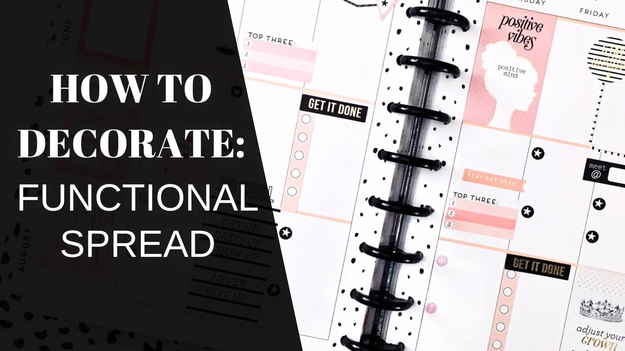 HOW TO DECORATE A FUNCTIONAL VERTICAL SPREAD | Classic Happy Planner