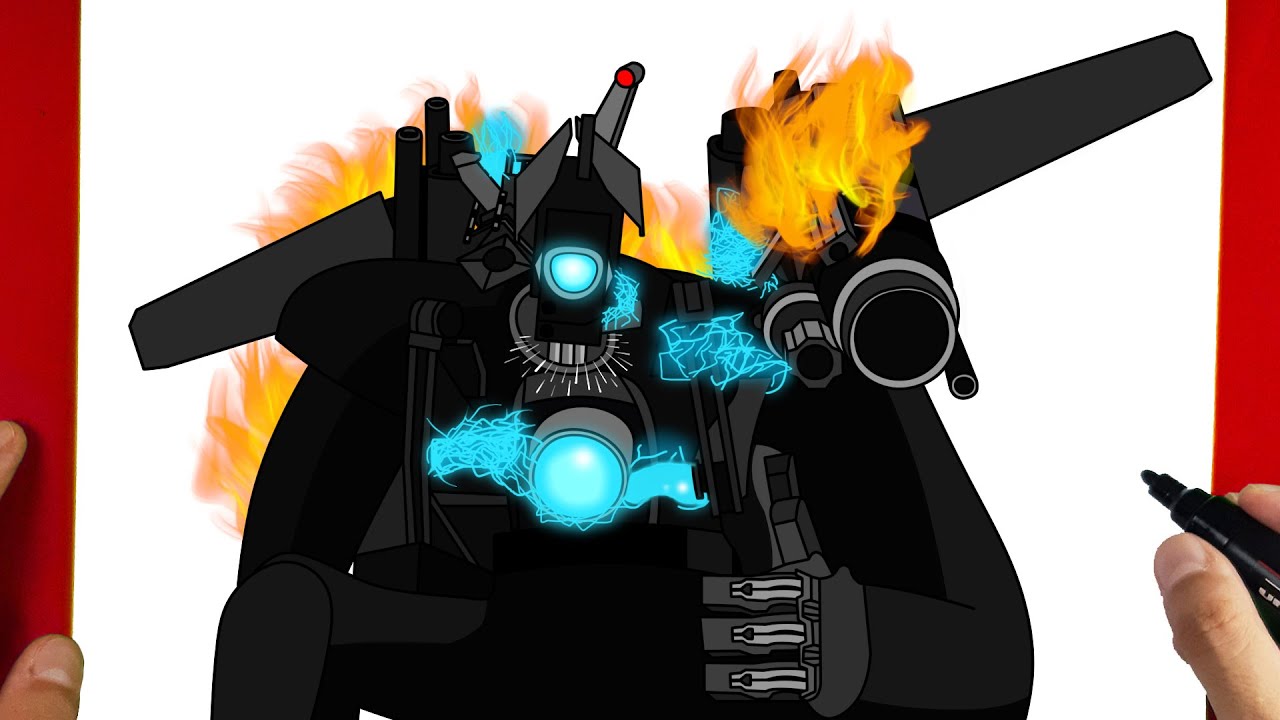 How to Draw Destroyed Titan Cameraman Skibidi Toilet 74